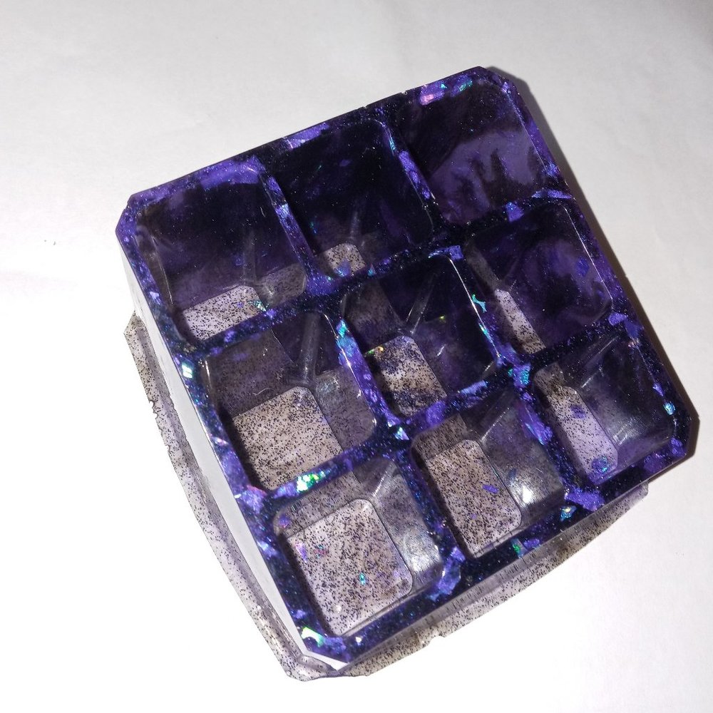 Purple Black Galaxy Honeycomb Holder